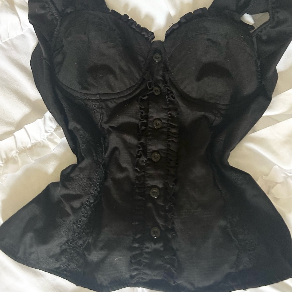 Y2K Ruffle Corset Blouse